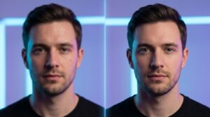 AI image upscaler tool showcasing before and after image enhancement to ultra-high 4K resolution